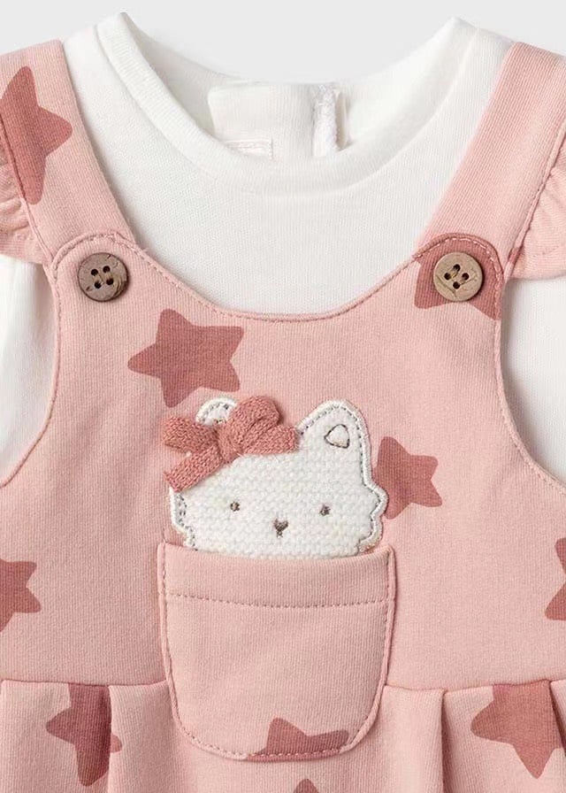 Set áo liền quần yếm Mayoral nhiều hình BG size 1m - 18m