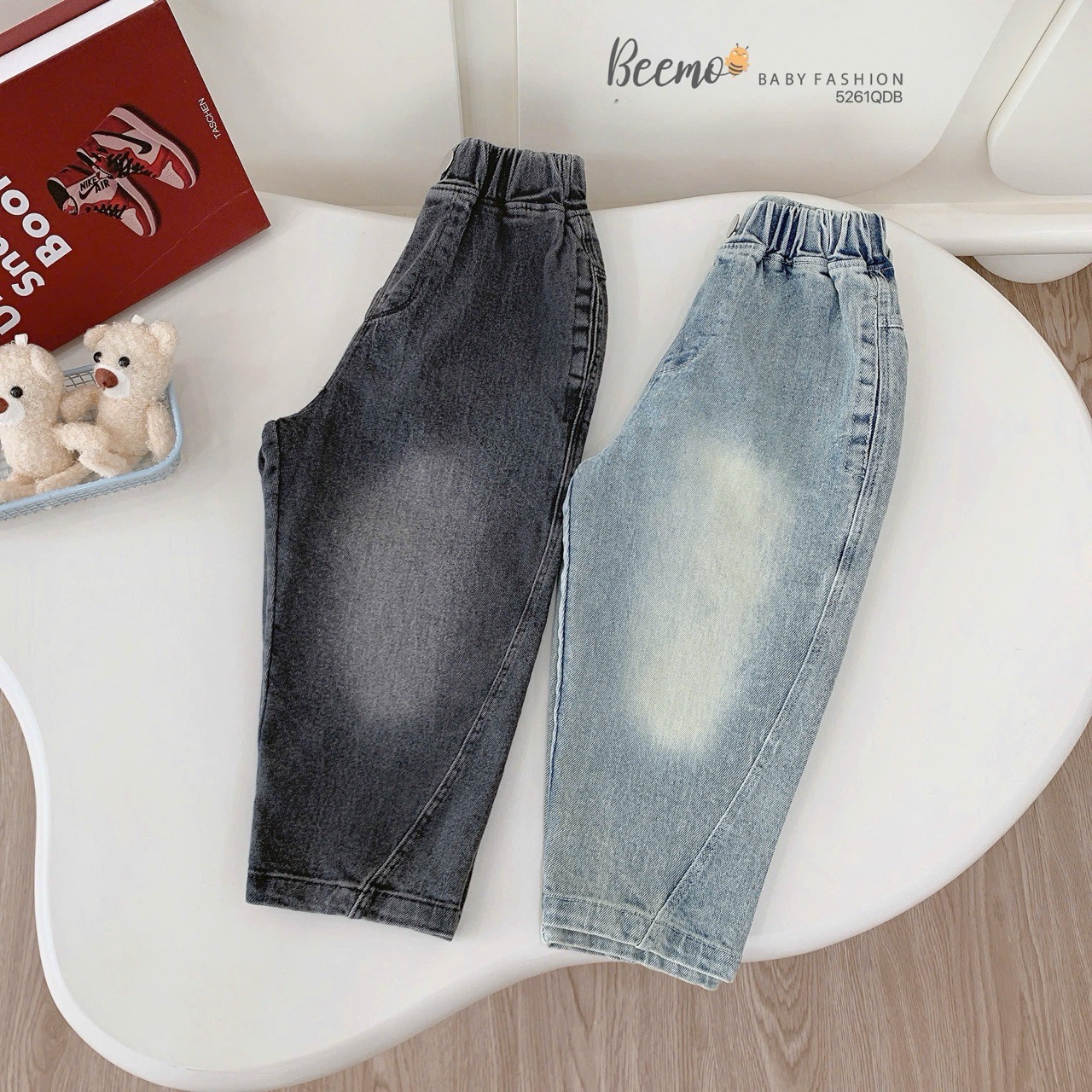 Quần jean mài Beemo cho bé trai size 80-130