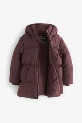 Áo khoác phao N.e.x.t dư xịn màu đỏ mận rút eo cho bé size 4-16y