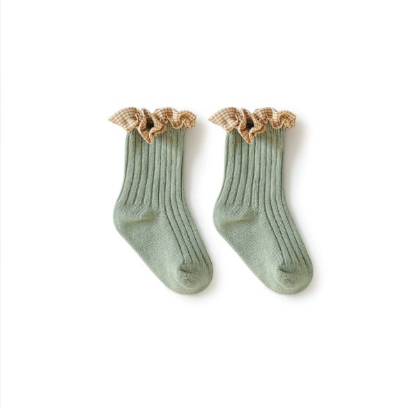 Tất cao tới bắp chân Nemo baby 6 màu cổ bèo kẻ