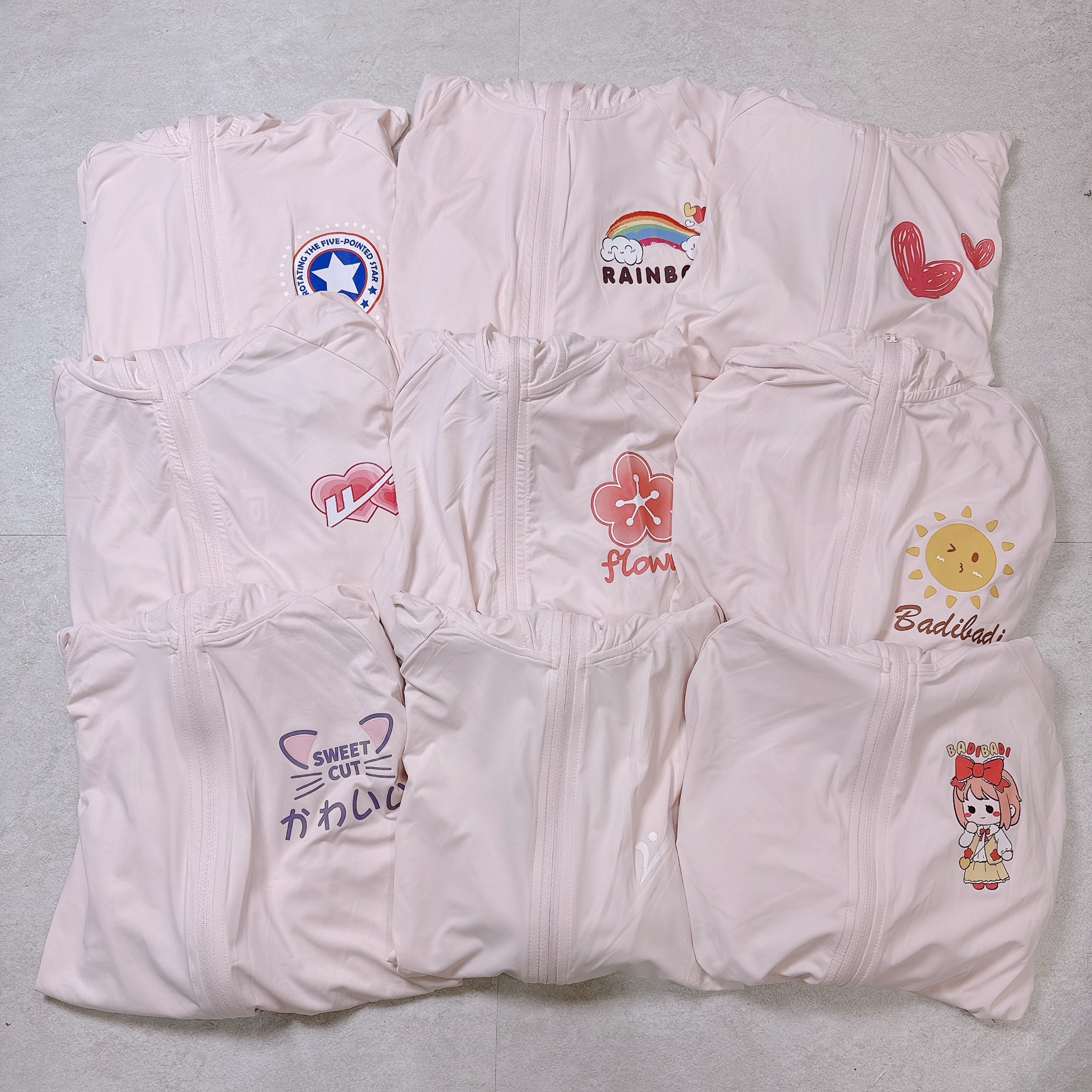 Áo khoác chống nắng +50UPF vải làm mát hoạ tiết nhiều màu cho bé size 110-160 (họa tiết ngẫu nhiên)