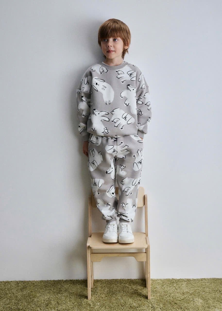 Bộ nỉ Sela dư xịn in tràn nhiều hình cho bé trai size 92 - 116