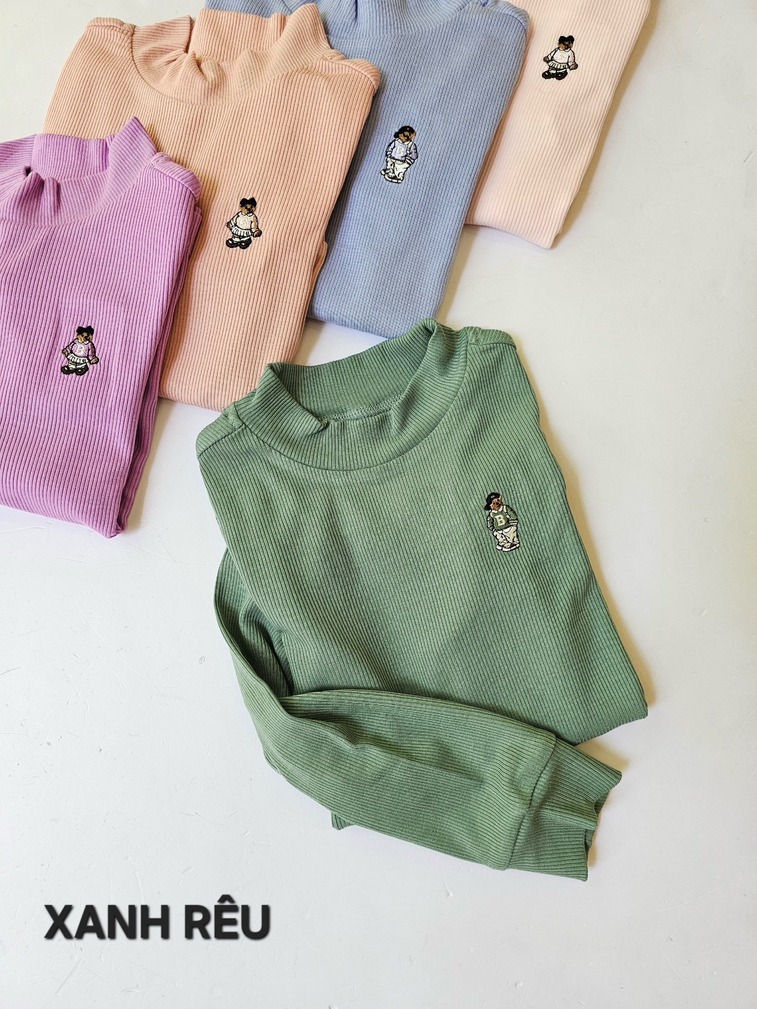 BM2510TS08 - Áo cổ 3p Beemon nhiều màu cho bé