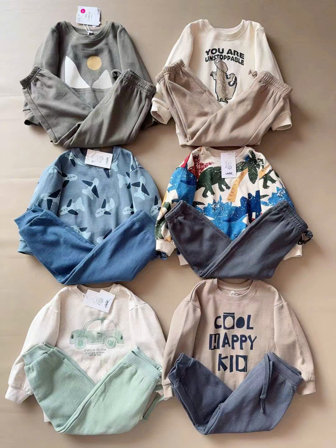 Bộ nỉ bông Castro dòng nhí nhiều mẫu Bé Trai size 6m - 4y