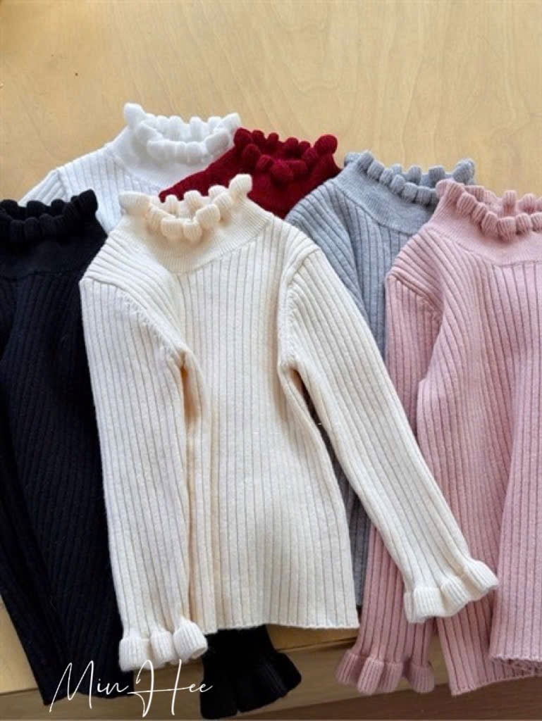 51169 - Áo len cổ bèo Roubao nhiều màu cho bé size 90-130