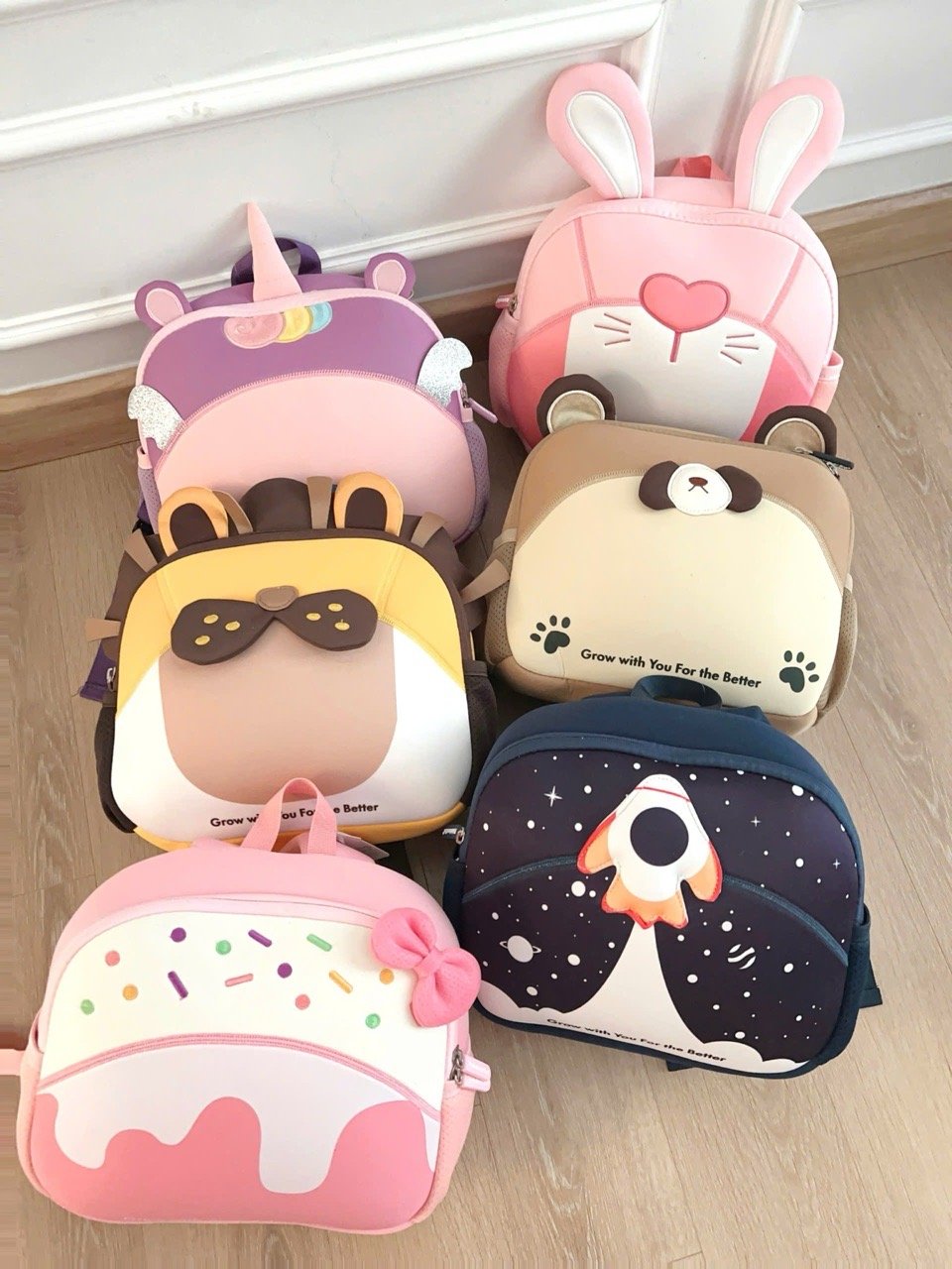 Ba lô Tochang siêu nhẹ cho các bé học mẫu giáo nhiều màu