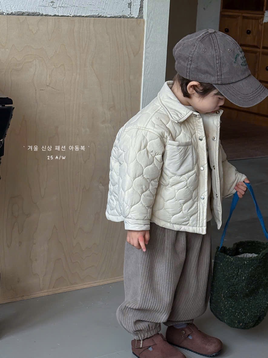 XAJT 88231 - Set 3ct QC áo phao + sơ mi kem + quần bé trai size 80-120