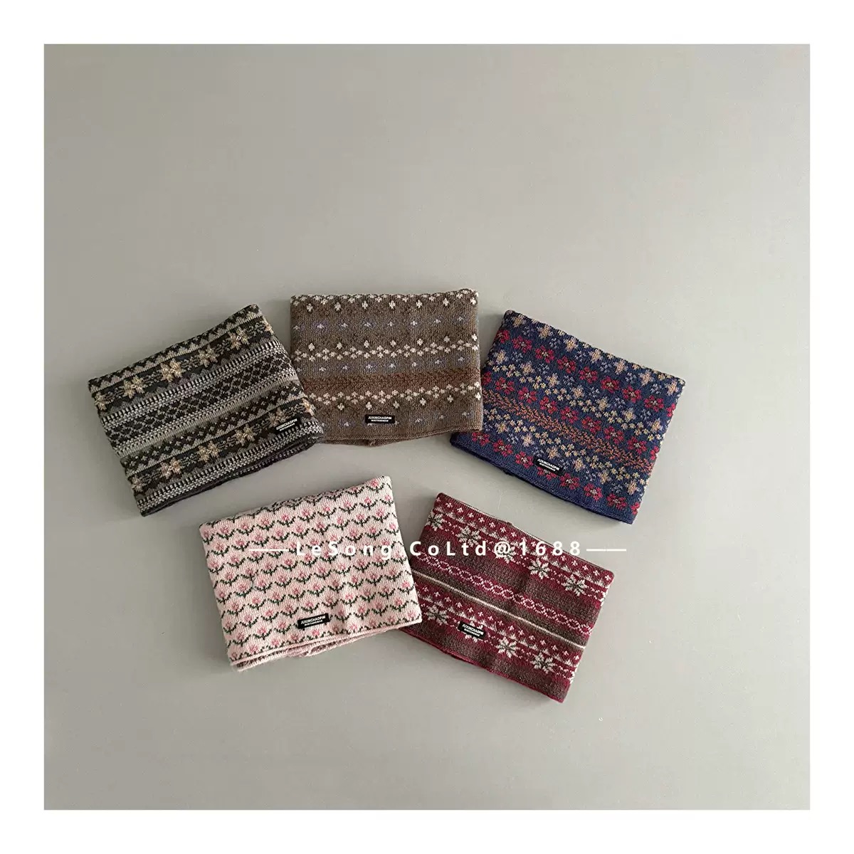 Khăn len quàng cổ cho trẻ em vải cotton kích thước 60-80cm/80-100cm Yiwu Lesong