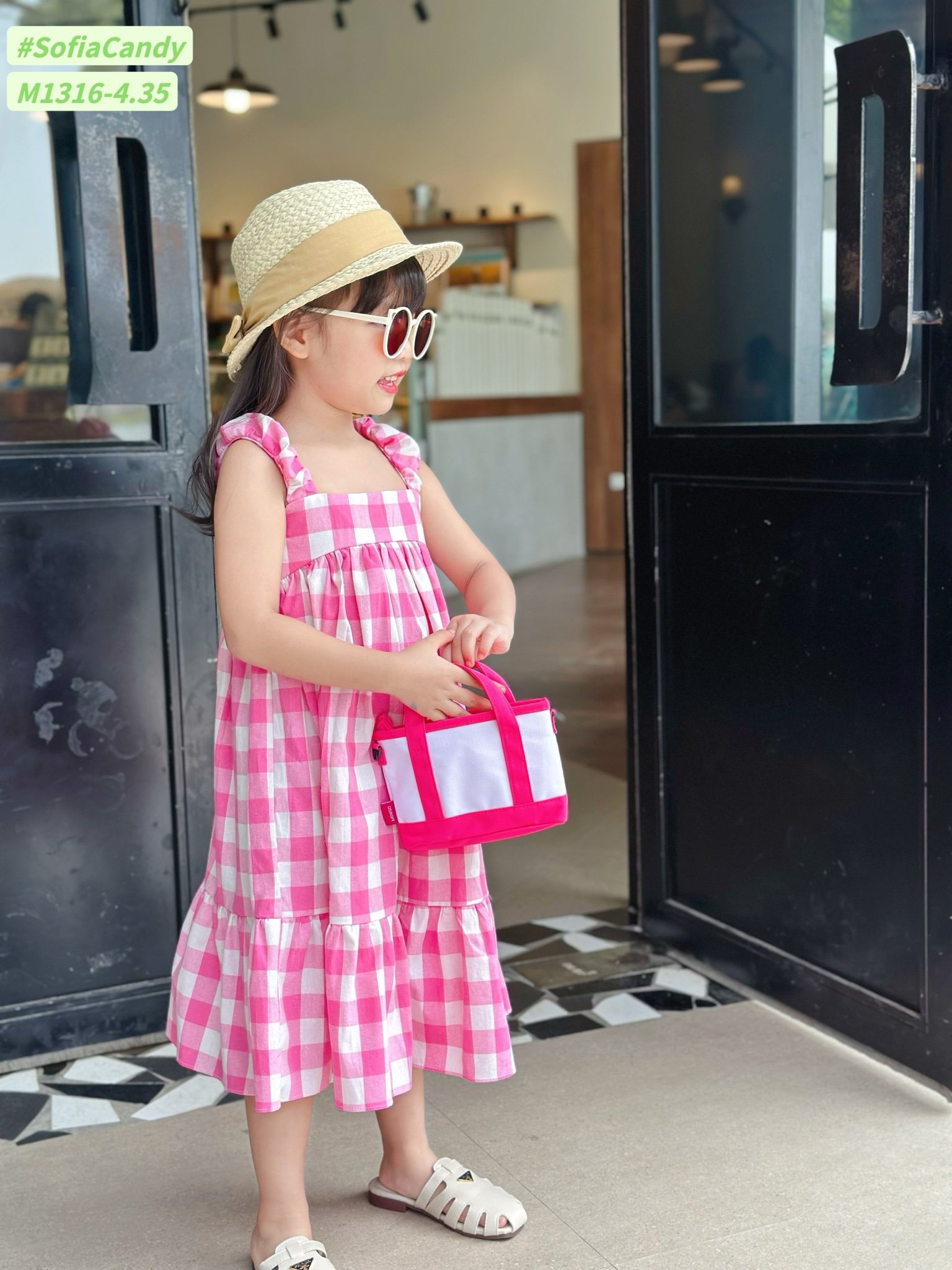 V00047 - Váy Mia Kids thô kẻ caro nhiều màu BG size 1-10y