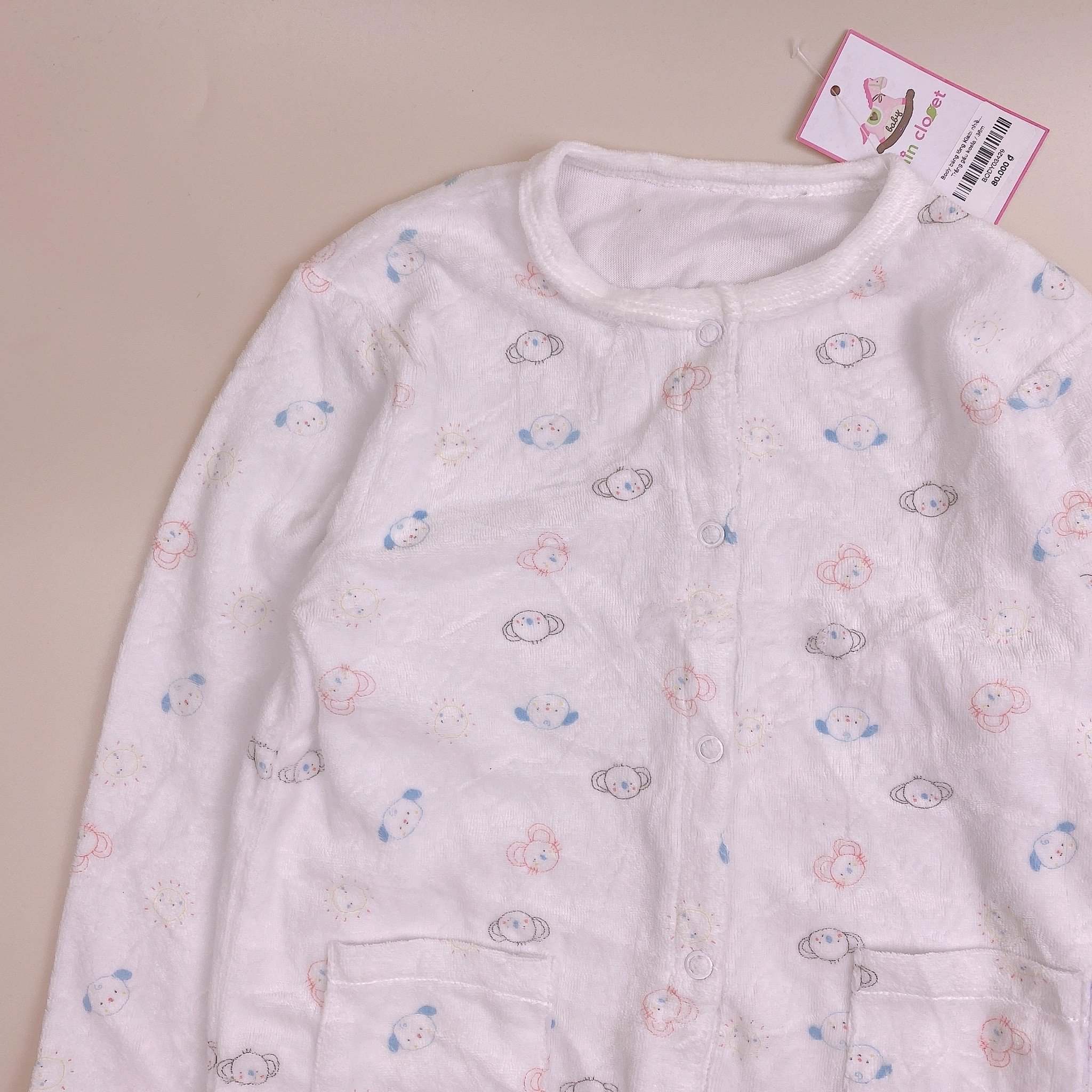 Body băng lông Kiabi nhiều họa tiết BTBG