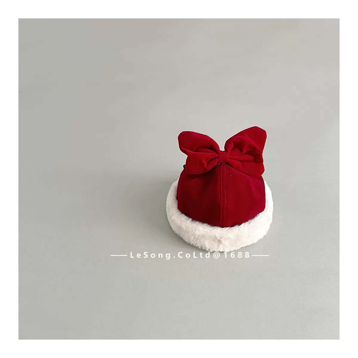 Mũ nhung đỏ noel nhiều mẫu cho bé