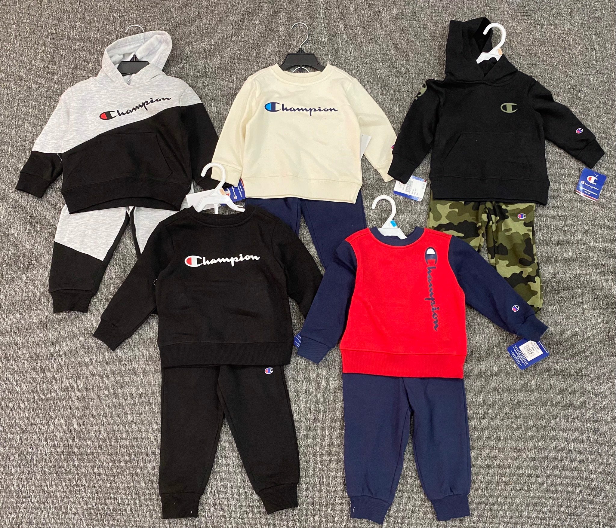 Bộ Champion nỉ bông nhiều màu 1-7y BT