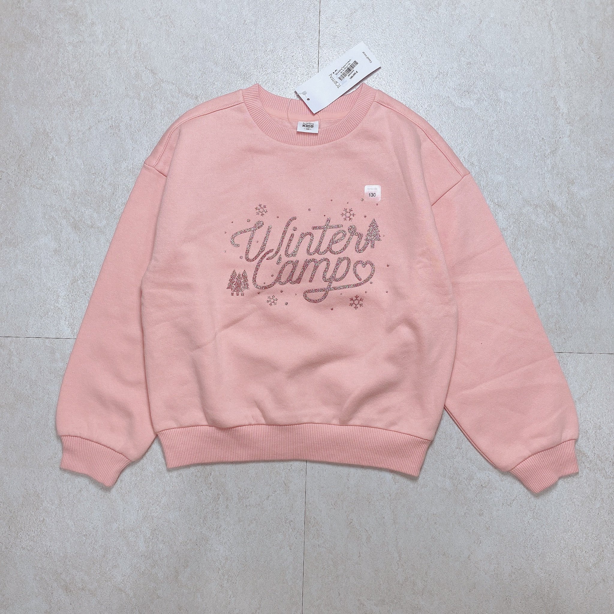 Bộ nỉ bông Topten 3 màu hồng / kem / đen Winter Camp size 110 - 160