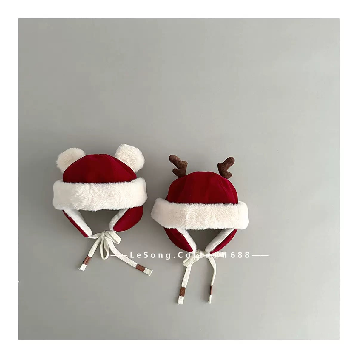 Mũ nhung đỏ noel nhiều mẫu cho bé