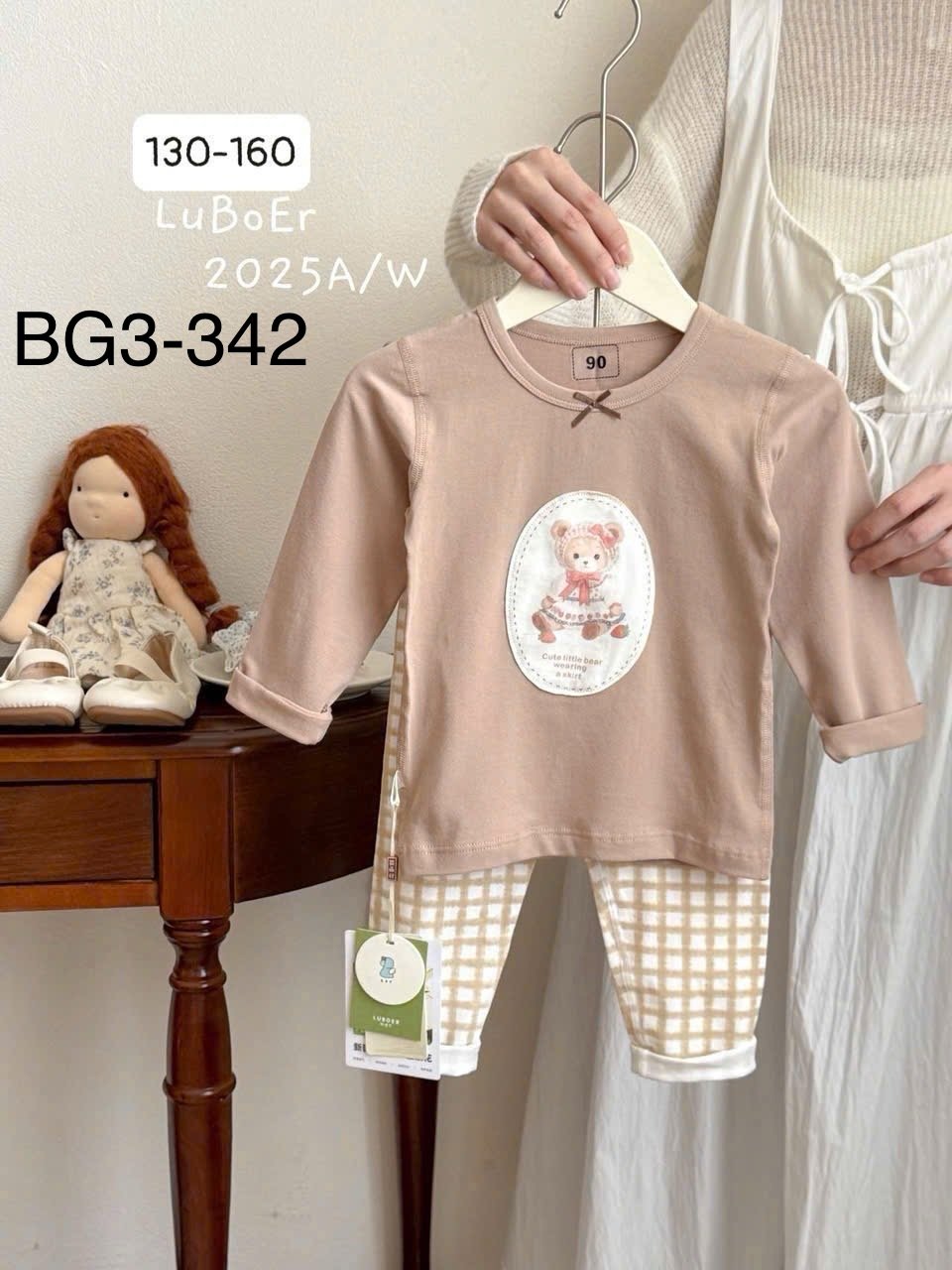 BM3 - Bộ thun Luboer nhiều hình cho Bé Gái size 90 - 160