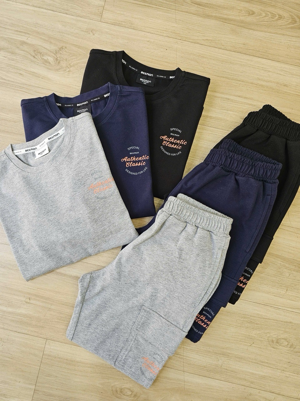 BM2511ST07 - Bộ nỉ cotton 4 chiều Beemon trẻ em nhiều màu cho bé size 120-170