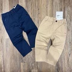 Quần kaki giấy BD xuất Hàn ống đứng 2 màu be/navy cho bé size 100-165