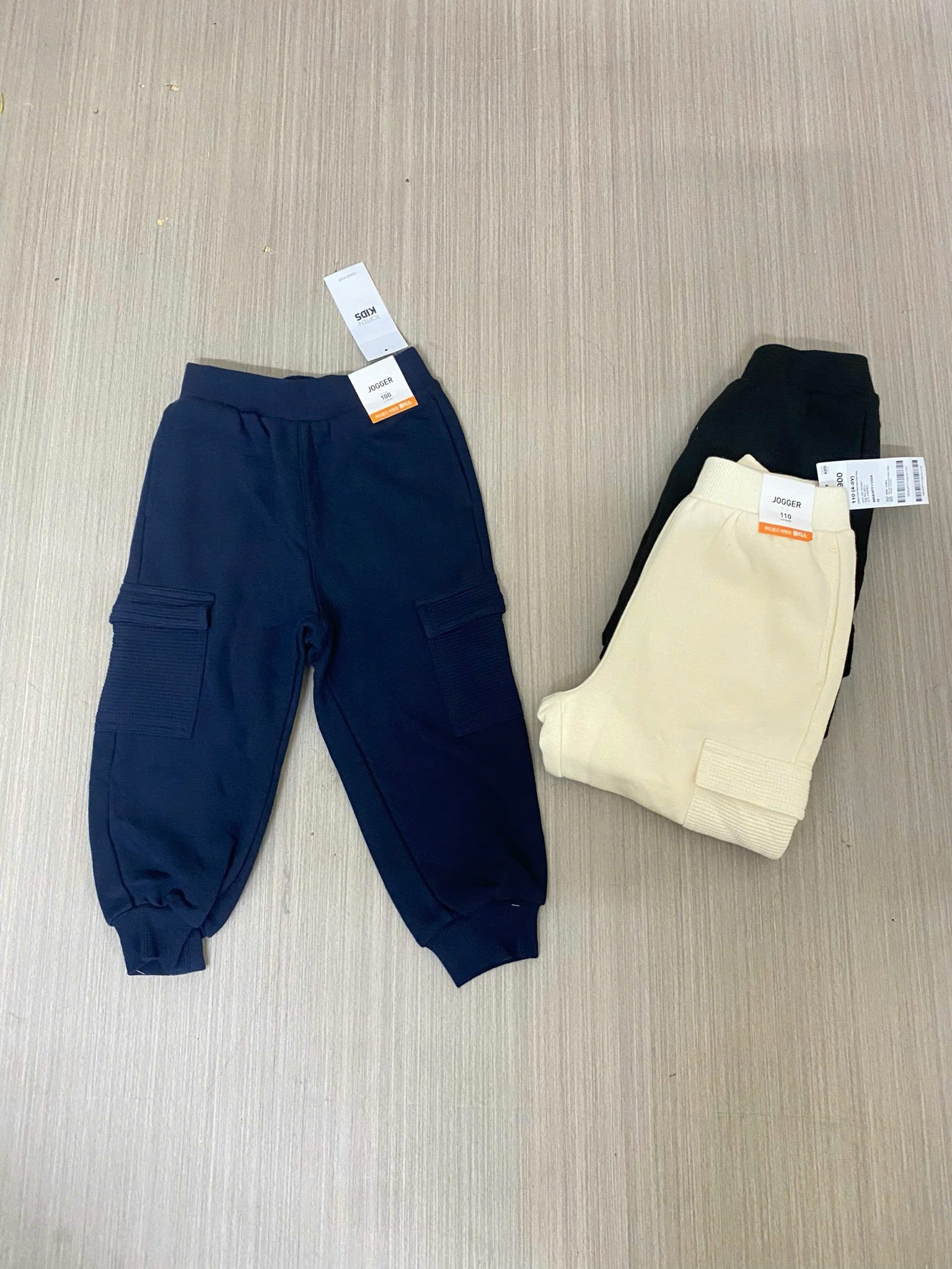 Quần jogger nỉ bông Topten phối túi nỉ tổ ong nhiều màu cho bé size 100-150