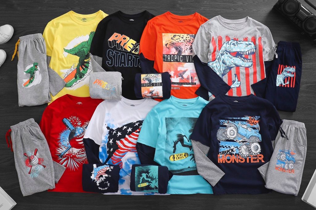 Bộ cotton tay nối Oshkosh nhiều hình BT ( 5-16y)