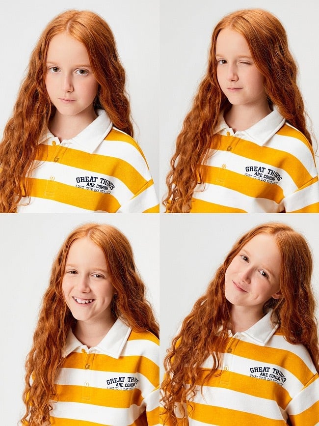 Áo nỉ bông polo 2 màu kẻ vàng trắng / kẻ hồng trắng size 98 - 158