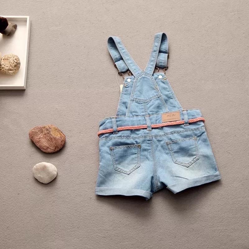 Quần yếm jean XLD thêu hoa hồng xanh