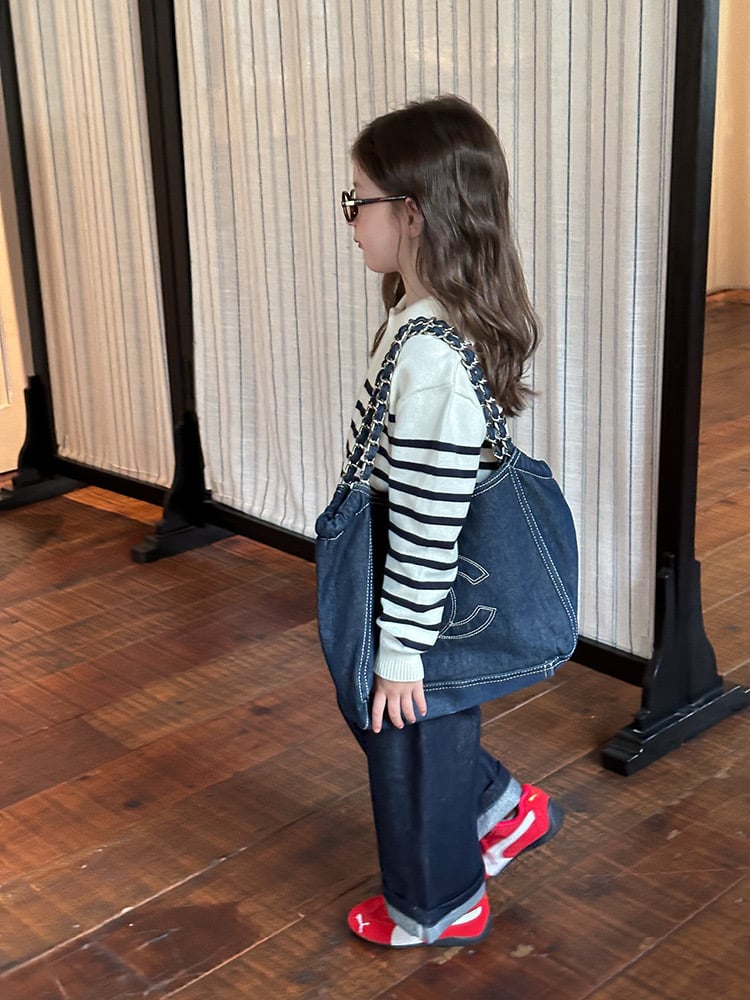 Áo len AMBB kẻ ngang cổ khoá unisex cho bé size 90-160