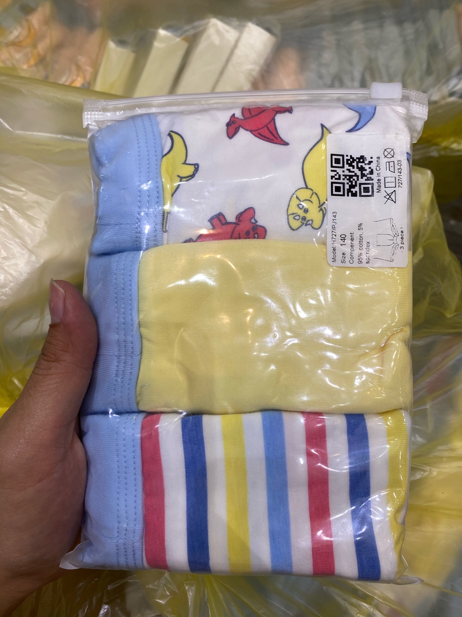 Set 3 sịp đùi cạp to nhiều mẫu BT size 100 - 170