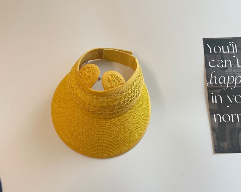 Mũ cói nửa đầu tai thỏ trơn nhiều màu BTBG