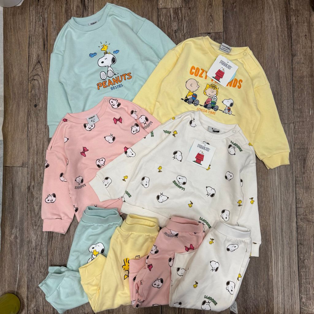 Bộ nỉ da cá Topten baby xuất Hàn dư xịn dòng nhí cho bé size 80-110
