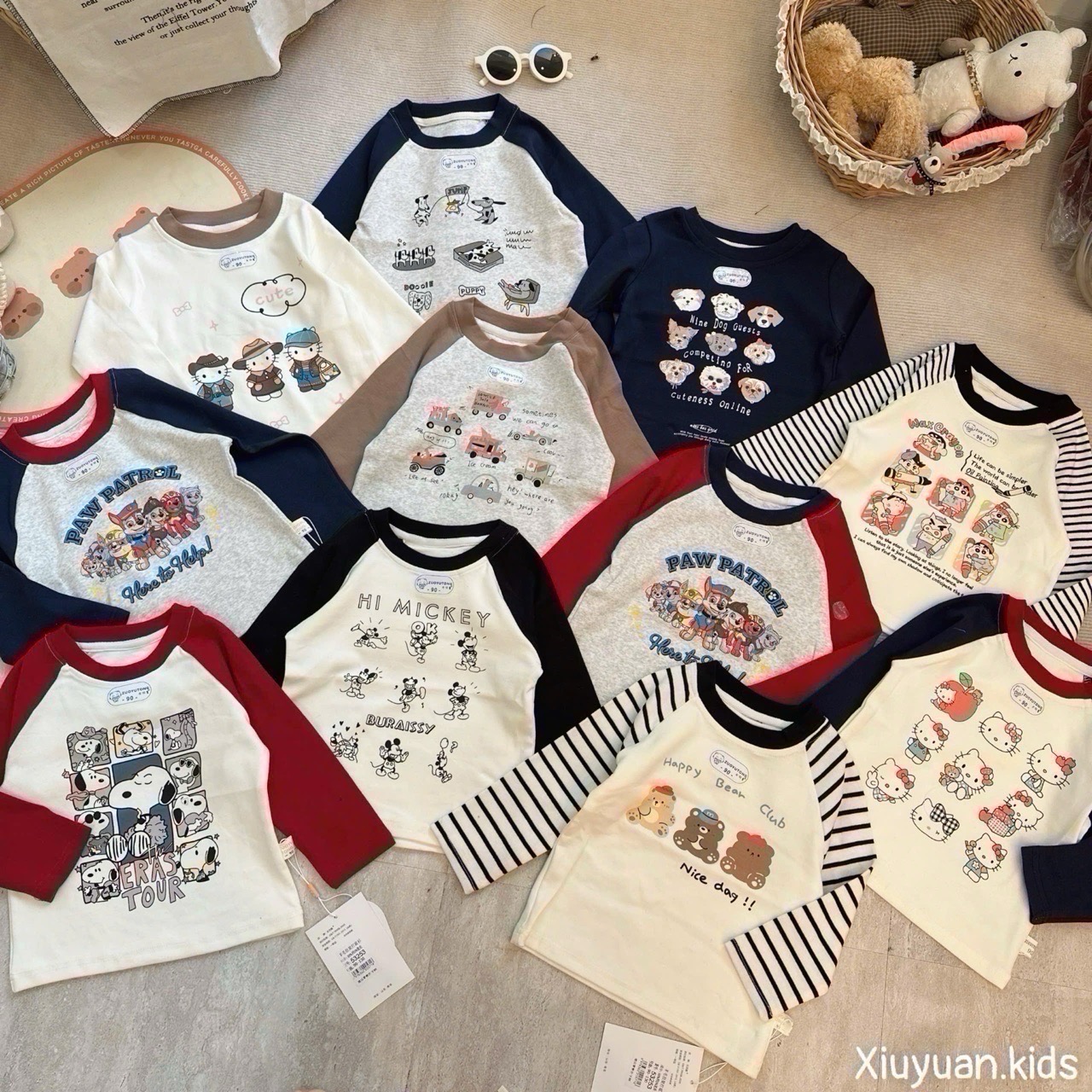 53253 - Áo thun giữ nhiệt nhiều màu cho bé size 90-130