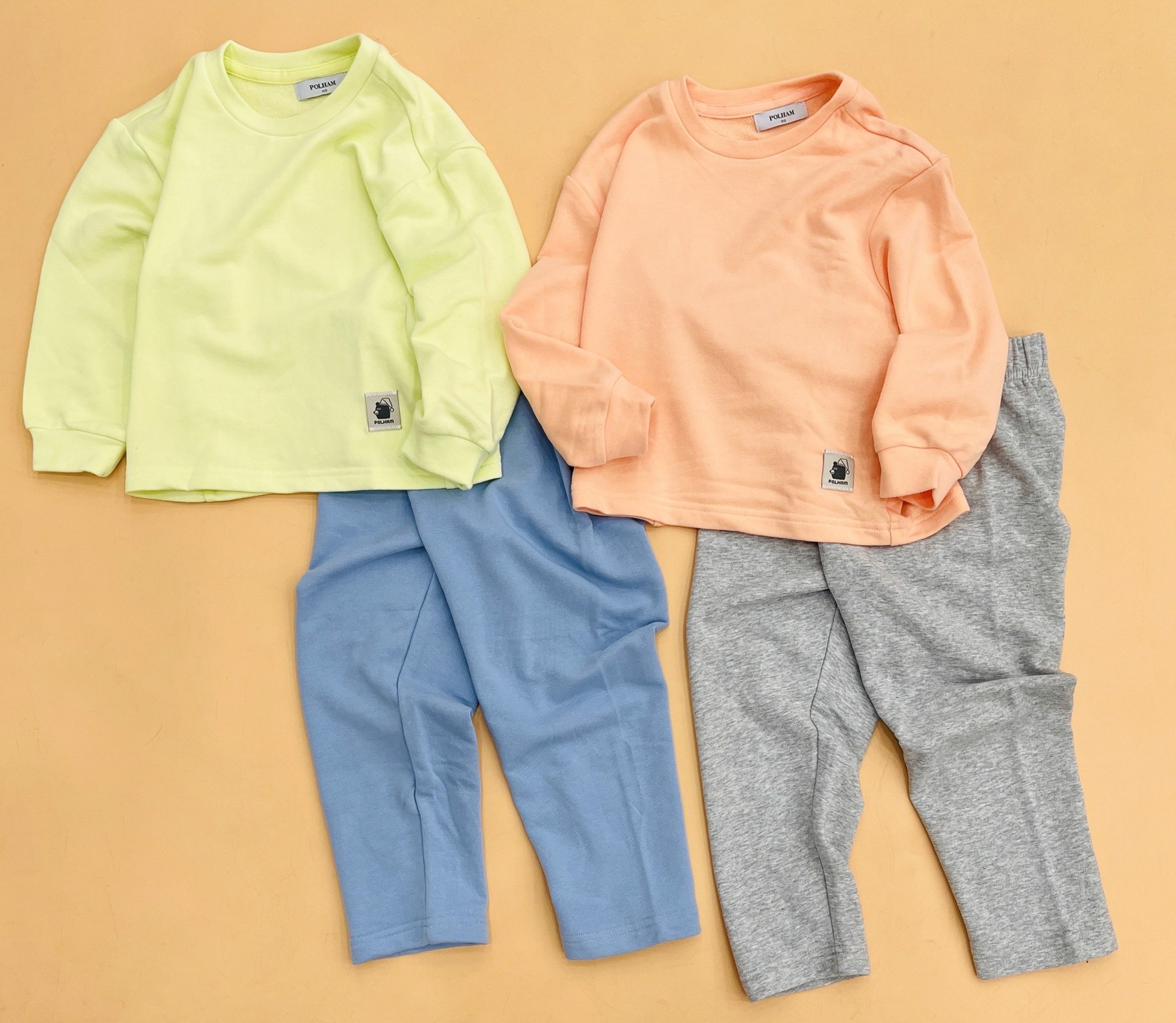 Bộ nỉ da cá Polham phối quần áo phối màu BTBG 110 -160