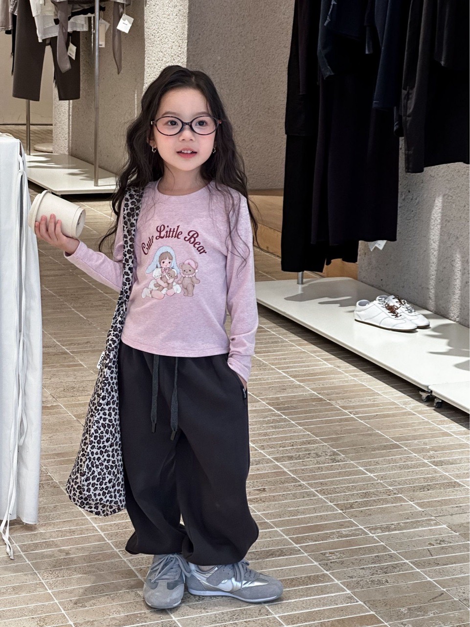 25G052 - Áo thun tăm AMBB họa tiết nhiều màu cho bé gái size 90-170