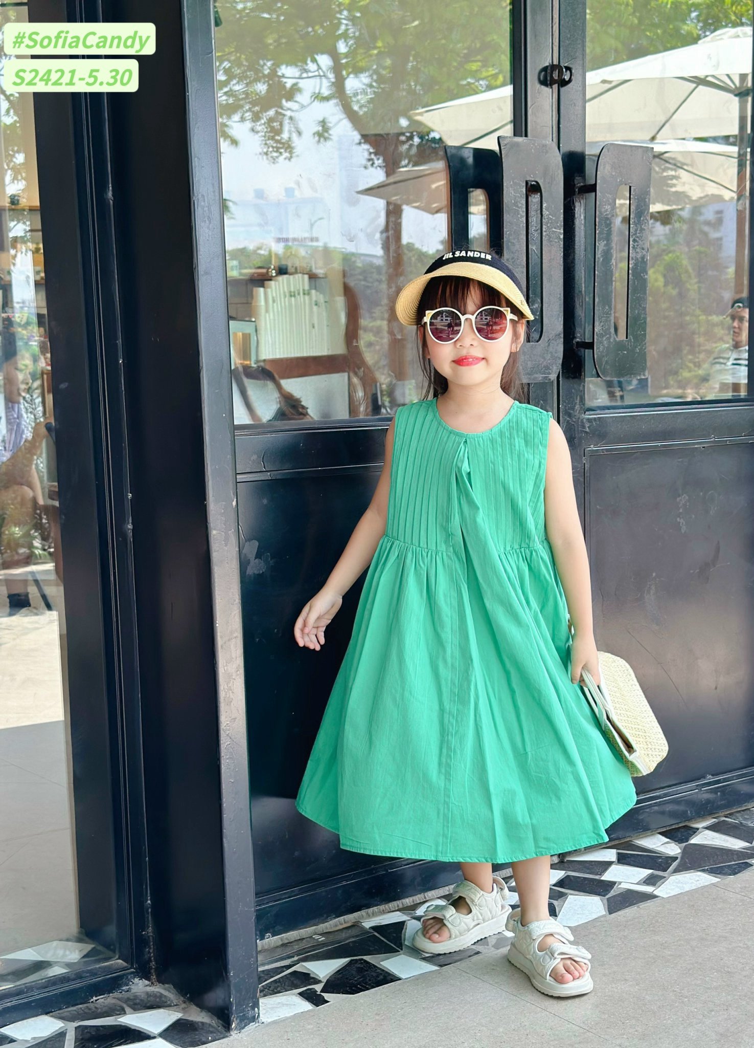 Váy Sofia Candy sát nách hở lưng nhiều màu BG size 1-10y