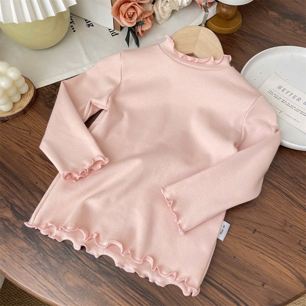 Áo thun giữ nhiệt cổ bèo nhiều màu cho bé size 80-170