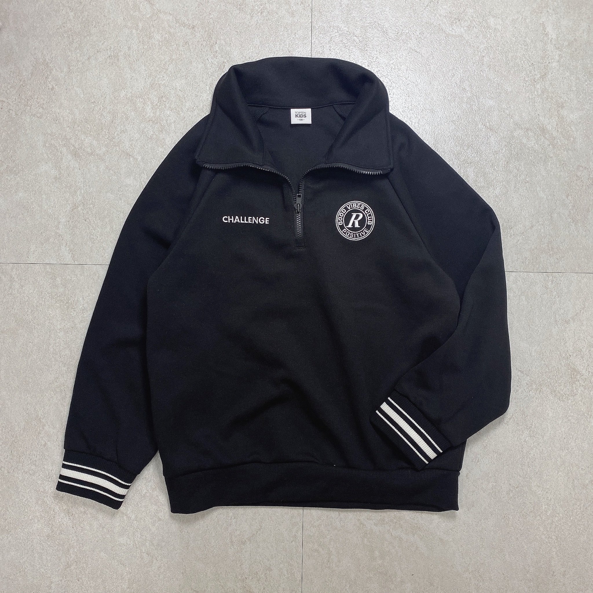 Áo nỉ Topten đen Classic Campus / Ghi trơn / Đen Challenge size 120 - 170