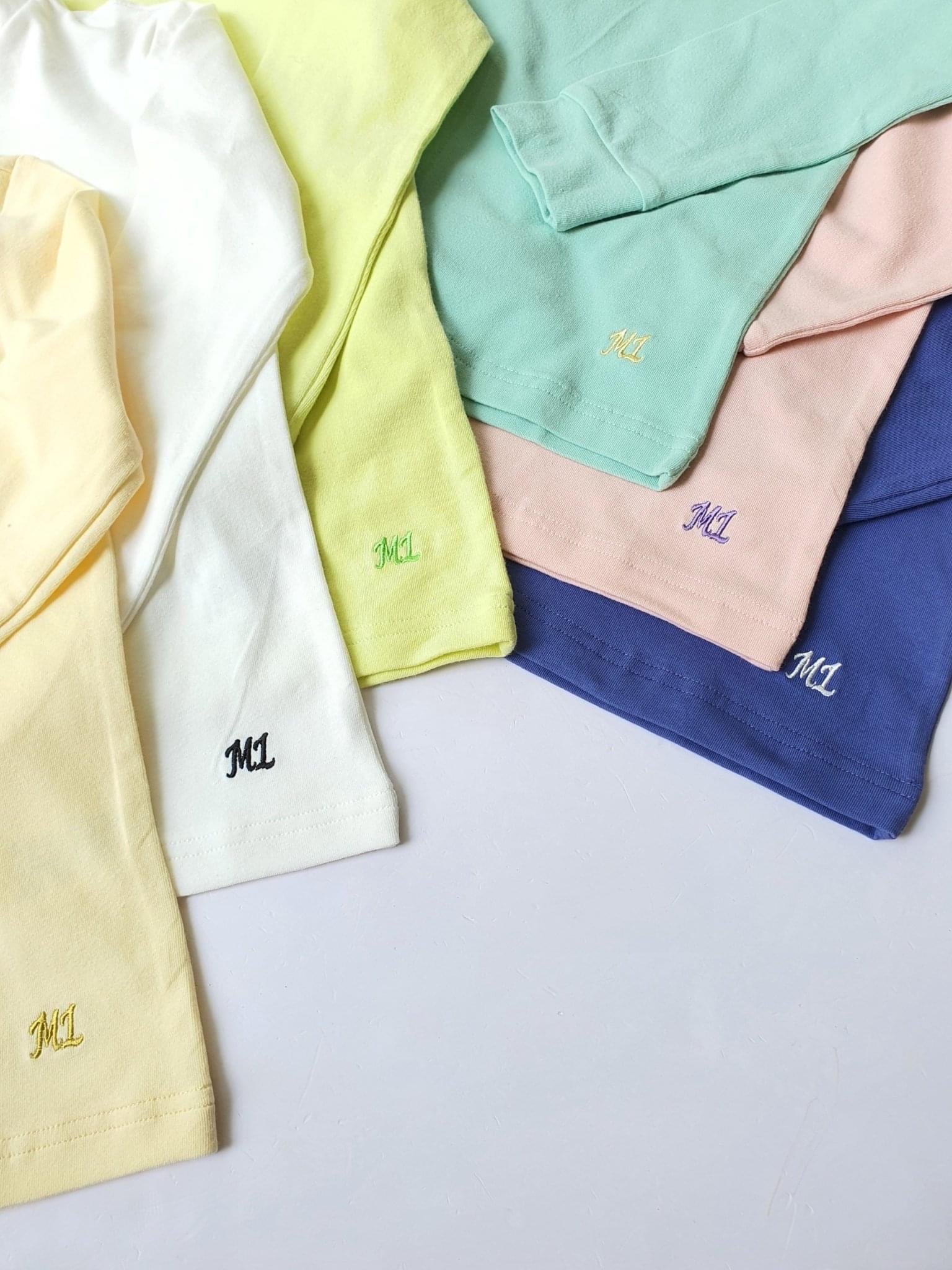 Áo cotton cổ 3p giữ nhiệt MiLam vải Hàn trơn nhiều màu BTBG size 110-160