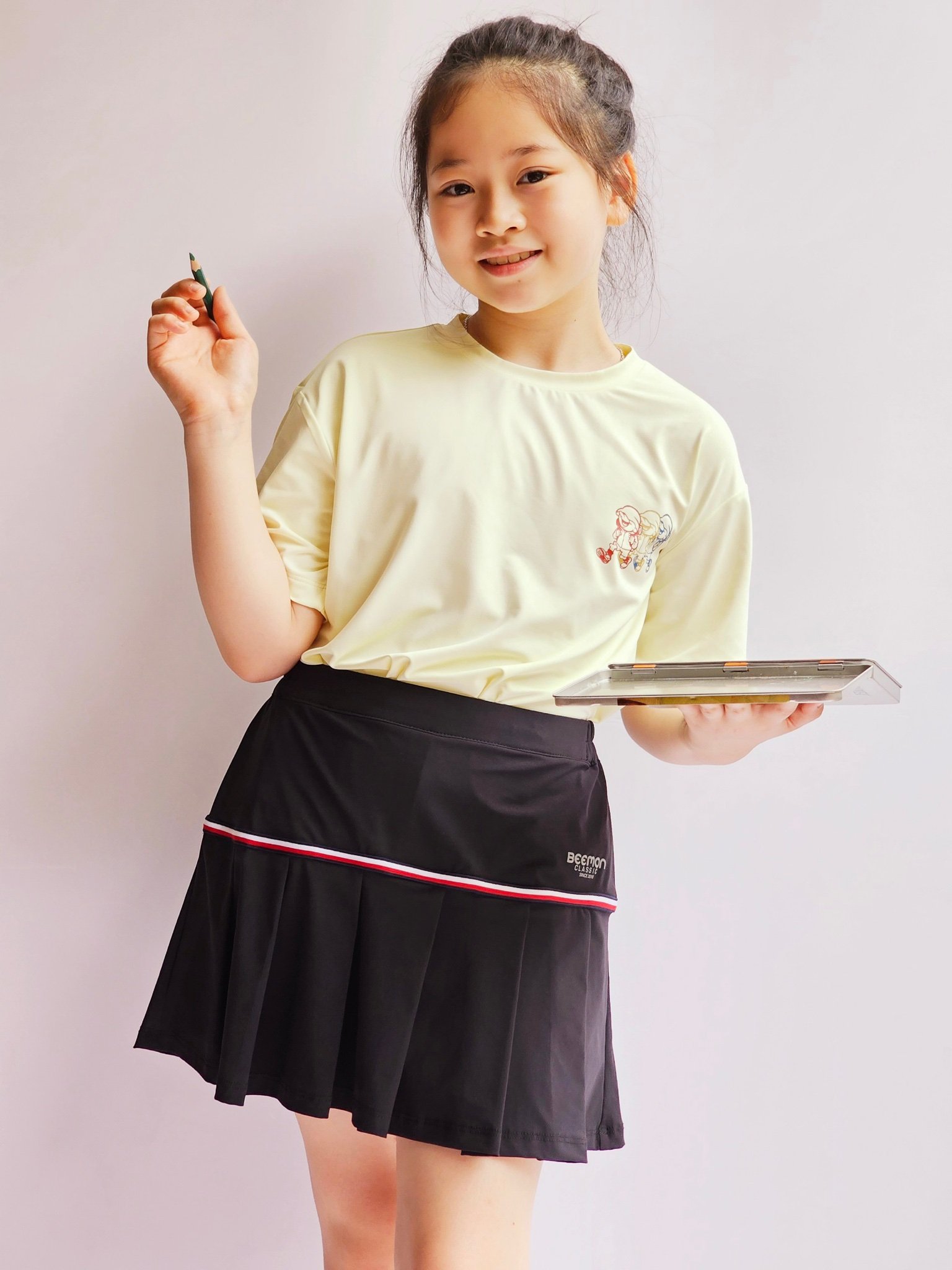 Set bộ áo + chân váy liền quần thể thao Bee Mon 4 màu size 120 - 160