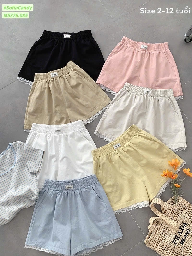 M5376 - Quần short kaki Mia Kids nhiều màu cho bé size 2-12y