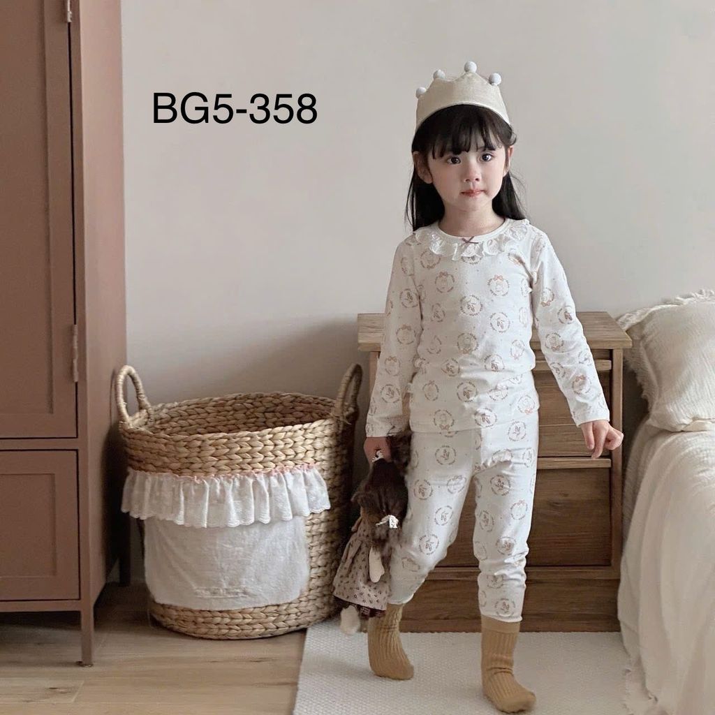 BM5 - Bộ thun Luboer nhiều hình cho Bé Gái size 90 - 160