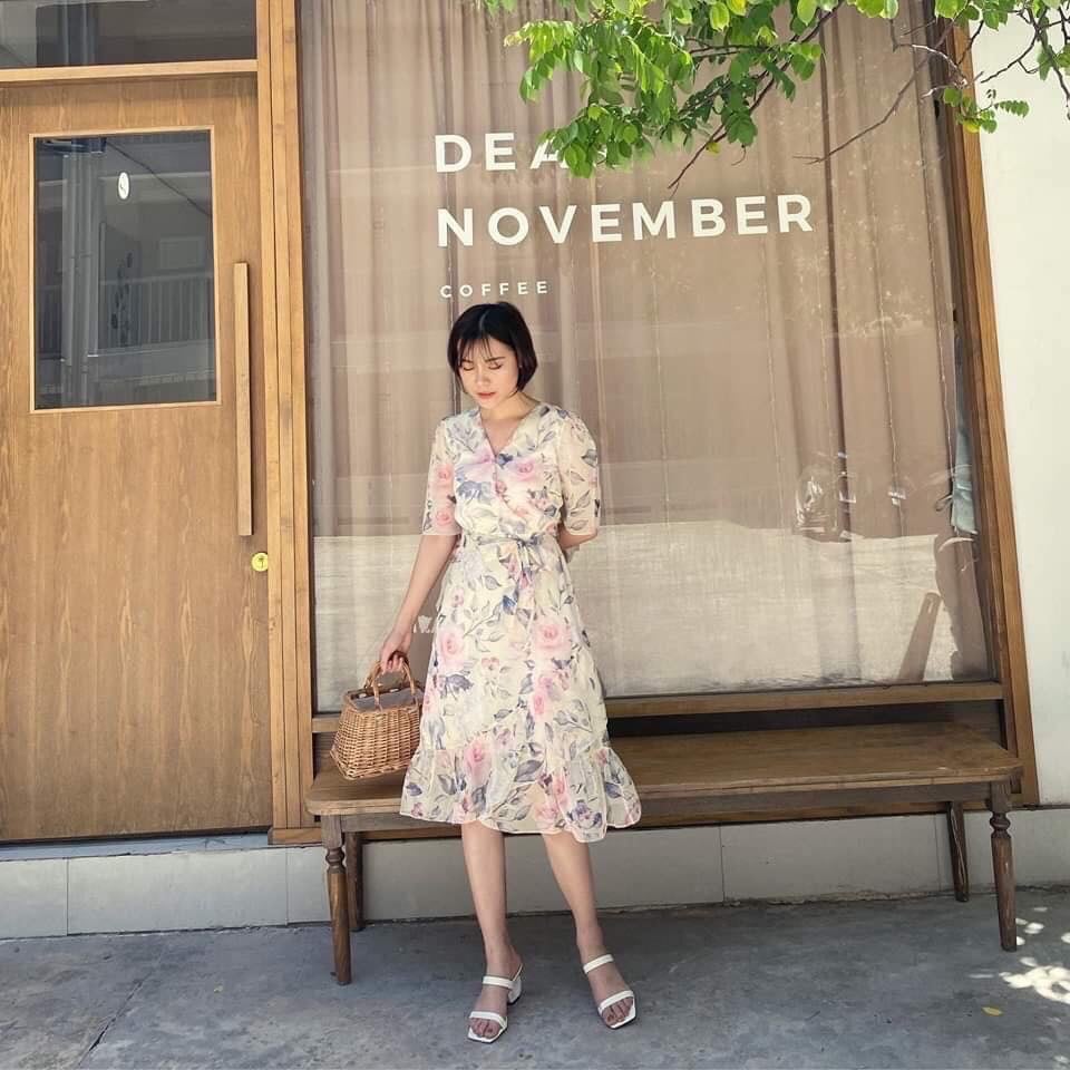 Váy voan tơ hoa Linh