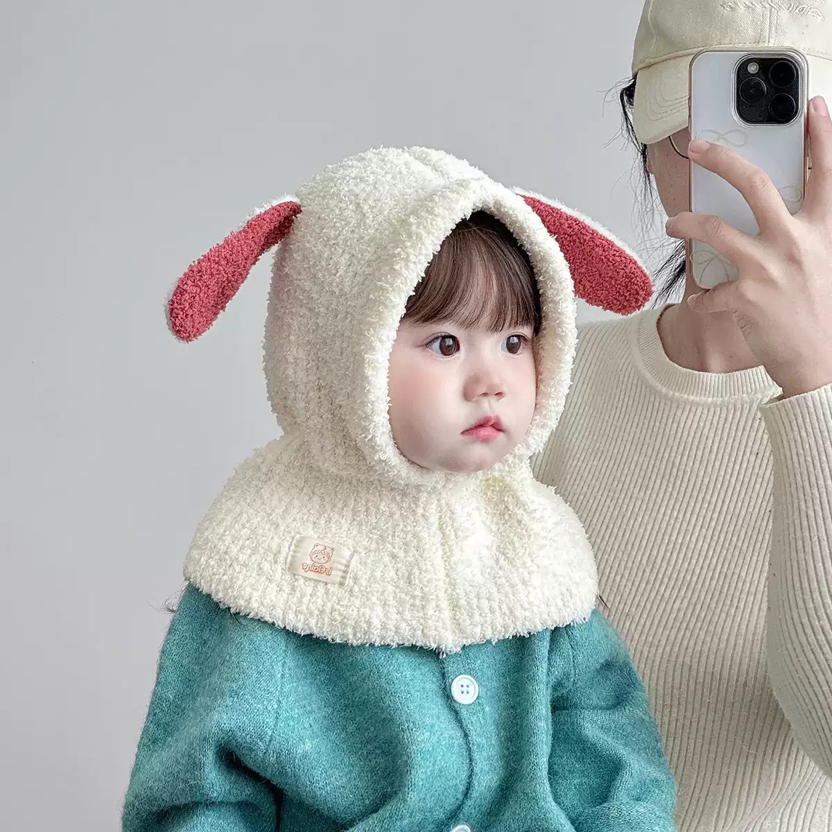 Mũ liền khăn chùm đầu nhiều mẫu cho bé size 1-4y (VĐ 46-50cm)