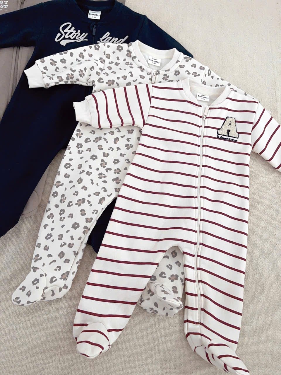 Body nỉ bông Minene dư xịn nhiều màu cho bé size 3-24m