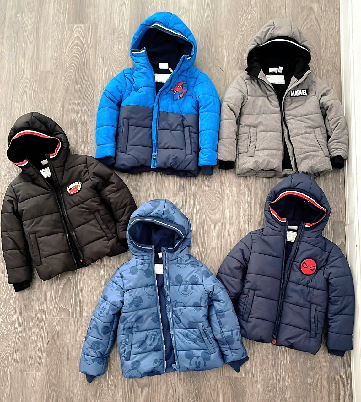 AKBT50 - Áo khoác phao lót nỉ Disney nhiều mẫu cho Bé Trai size 2 - 12y