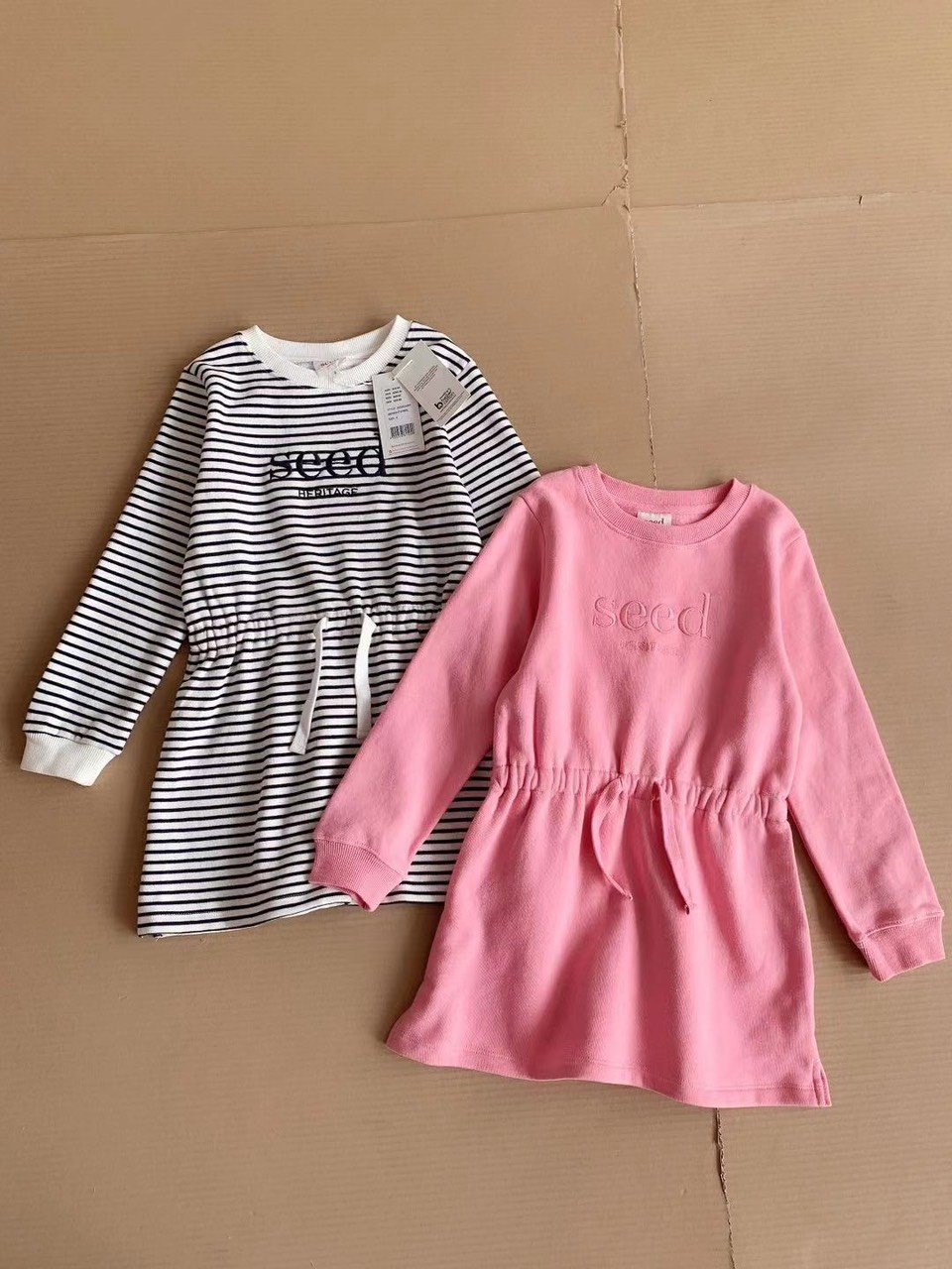 V00107 - Váy nỉ bông chun eo nhiều màu size 12m - 10y