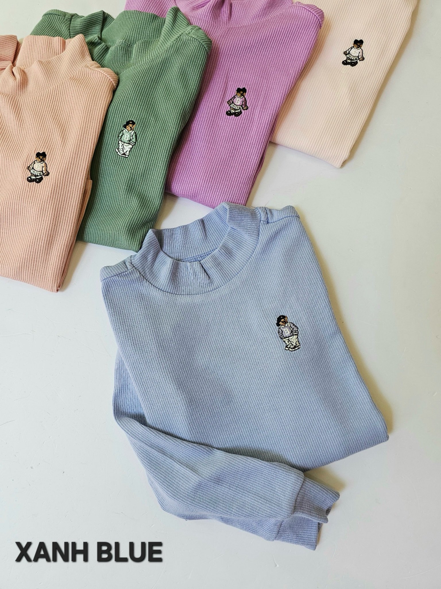 BM2510TS08 - Áo cổ 3p Beemon nhiều màu cho bé