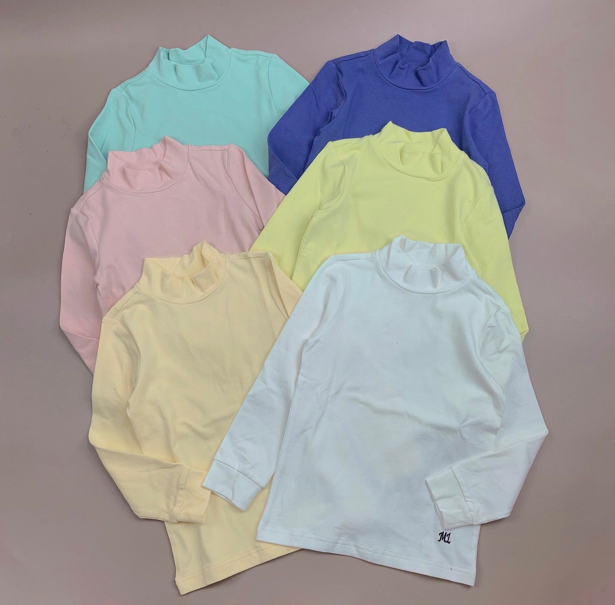 Áo cotton cổ 3p giữ nhiệt MiLam vải Hàn trơn nhiều màu BTBG size 110-160