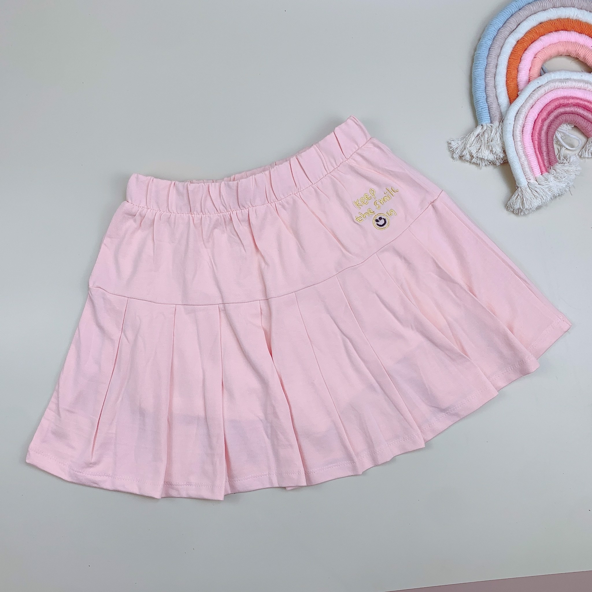 Chân váy cotton Nexxi xếp ly lót chip đùi BG - 4 màu