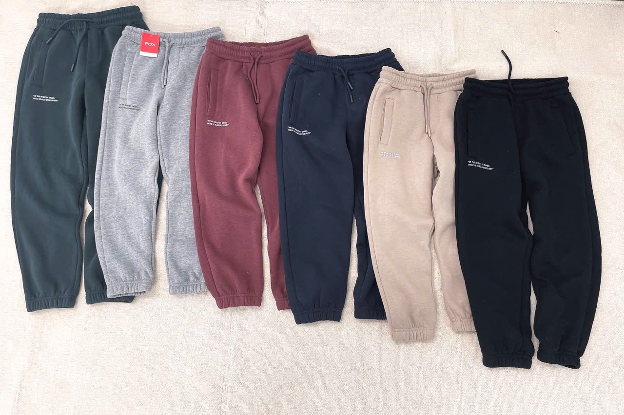 Quần nỉ bông FOX bo gấu dư xịn nhiều màu cho bé trai size 4-18y