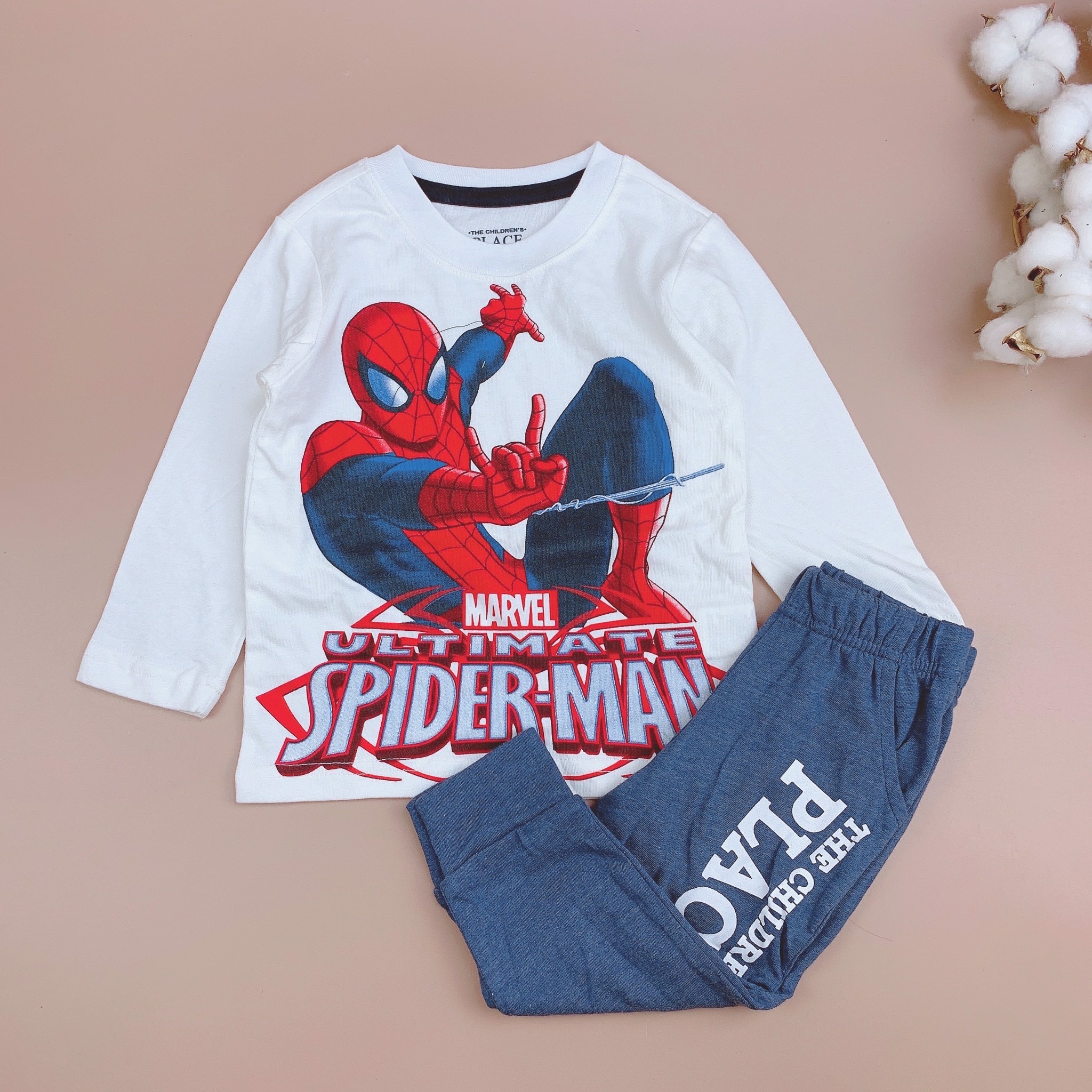 Bộ cotton dài tay Place nhiều hình BT 1-5y