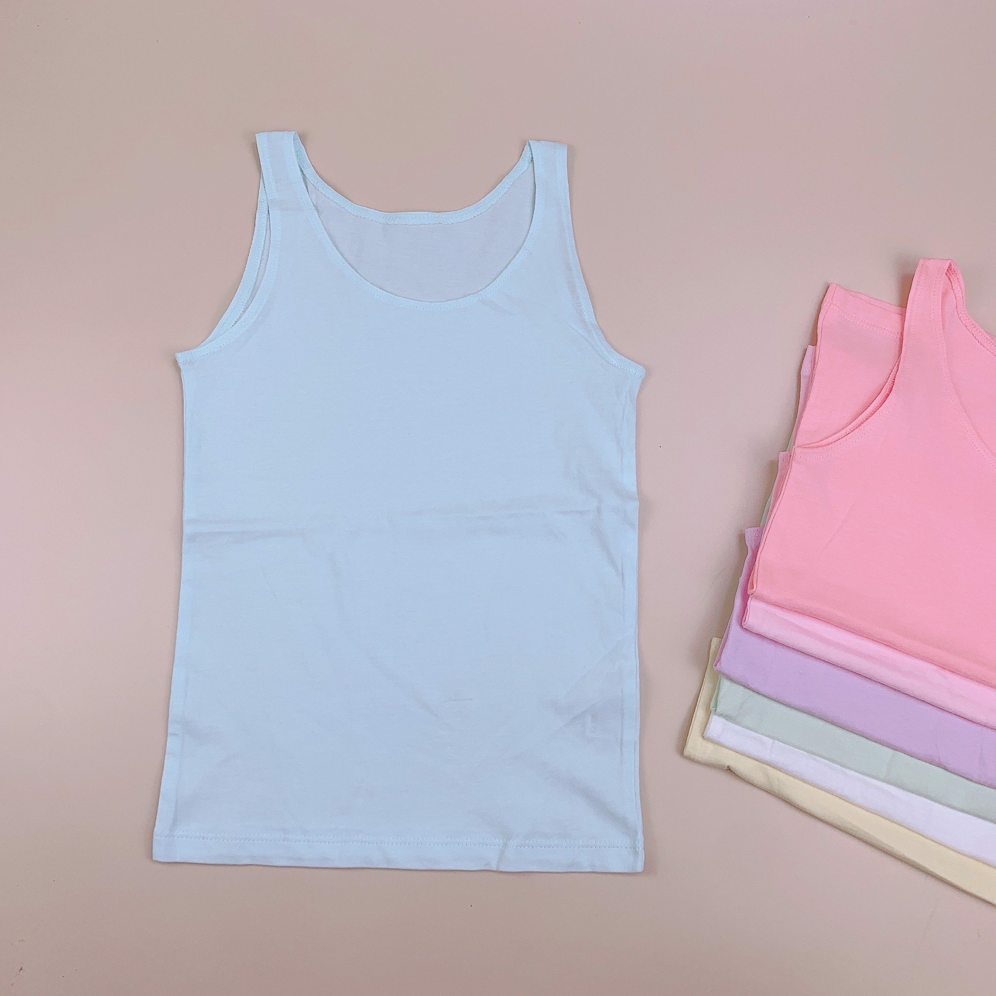 Áo cotton ba lỗ Topten trơn nhiều màu size 110 - 160